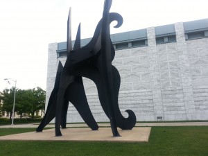 Sculpture outside of DIA. Photo Taken by: Constance Thomas